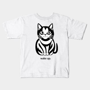Cat - wake up Kids T-Shirt